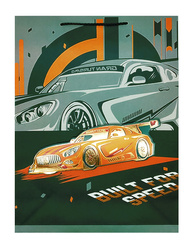 TORBA PAPIEROWA SAMOCHÓD WYŚCIGOWY 40 X 30 X 12 CM