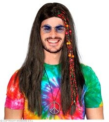 PERUKA HIPIS Z KORALIKAMI