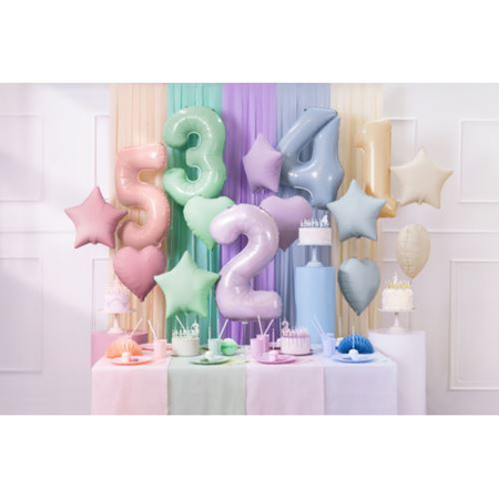 BALON FOLIOWY SERCE 45 CM MGLISTY NIEBIESKI 