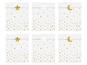 TOREBKI NA SŁODYCZE GWIAZDKI 6 szt