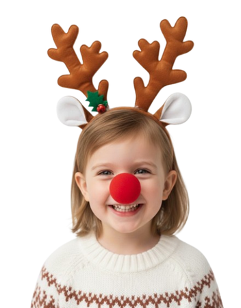 ZESTAW RENIFER: OPASKA ROGI RENIFERA + CZERWONY NOS PIANKOWY