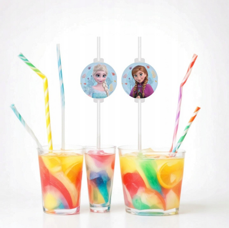 SŁOMKI PAPIEROWE FROZEN 4 SZT 