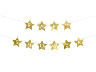 BANER BABY SHOWER ZŁOTY 290 CM