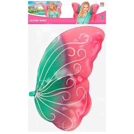 SKRZYDŁA MOTYLA RÓŻOWO-ZIELONE