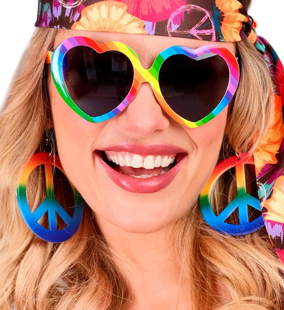 KOLCZYKI PACYFKA TĘCZOWA