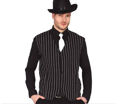 KAMIZELKA GANGSTERA CZARNA