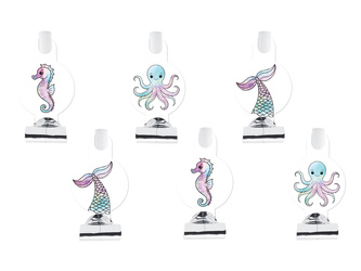 GWIZDKI TRĄBKI URODZINOWE SYRENKA 6 SZT