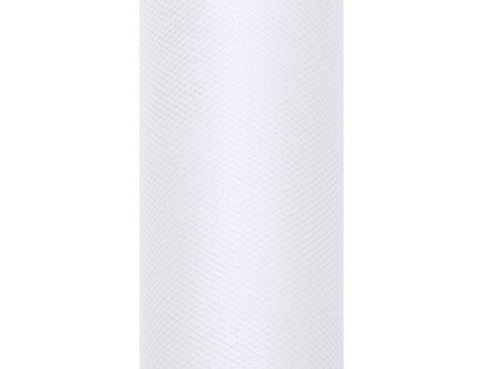 TIUL GŁADKI BIAŁY 8 cm x 20 m