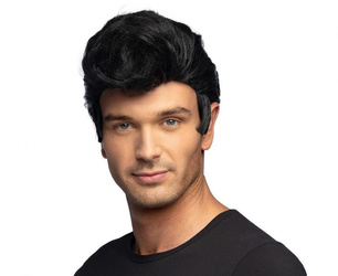 PERUKA MĘSKA CZARNA ELVIS