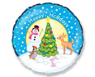 BALON FOLIOWY SPOTKANIE PRZY CHOINCE 45 CM