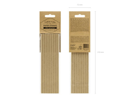 SŁOMKI PAPIEROWE KRAFT 10 SZT.