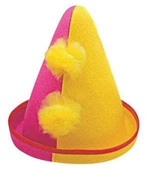 CZAPKA KLAUNA RÓŻOWO-ŻÓŁTA