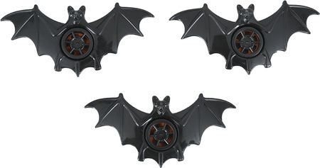 ZESTAW Z 3 GWIZDKAMI W KSZTAŁCIE NIETOPERZA 9X4 CM