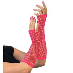 RĘKAWICZKI SIATKA NEON RÓŻOWE