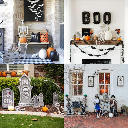 SZKIELET CZŁOWIEKA MODEL KOŚCIOTRUP HALLOWEEN 90CM