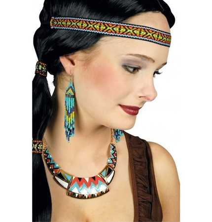 NASZYJNIK INDIAŃSKI METALOWY