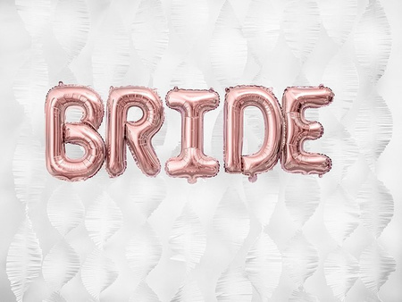 BALON FOLIOWY LITERA I 35CM RÓŻOWE ZŁOTO