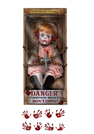 NAKLEJKA HALLOWEEN ZABÓJCZA LALKA 25 X 70 CM