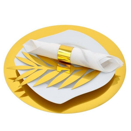PODKŁADKI POD TALERZE ZŁOTE 6 SZT 