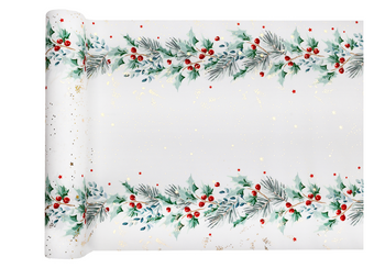 BIEŻNIK ŚWIĄTECZNY ZIMOWA JARZĘBINA 28 X 300 CM