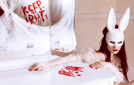 ŻELOWE NAKLEJKI NA OKNO CZERWONE KEEP OUT