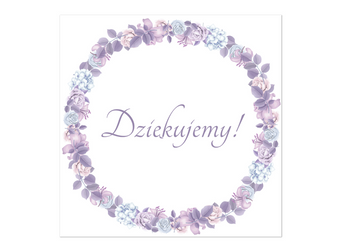 NAKLEJKA NA PUDEŁKO Z KOPERTAMI LAWENDOWE