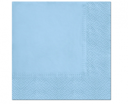SERWETKI JASNE NIEBIESKIE 33X33 CM 20 SZT