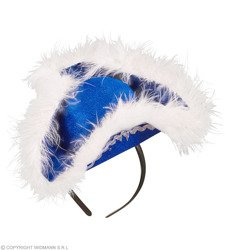 KAPELUSIK BAROKOWY NIEBIESKI NA OPASCE