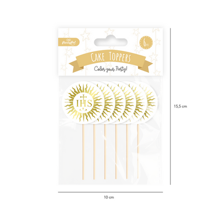 TOPPERY KOMUNIA ŚWIĘTA IHS 6 szt