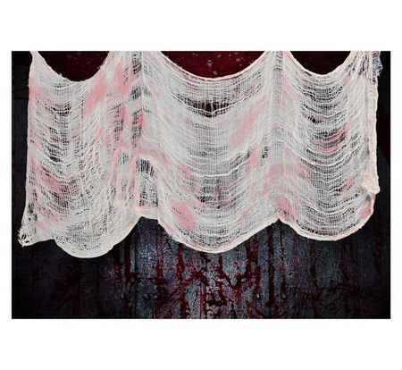 BIAŁA ZASŁONA PLAMY KRWI