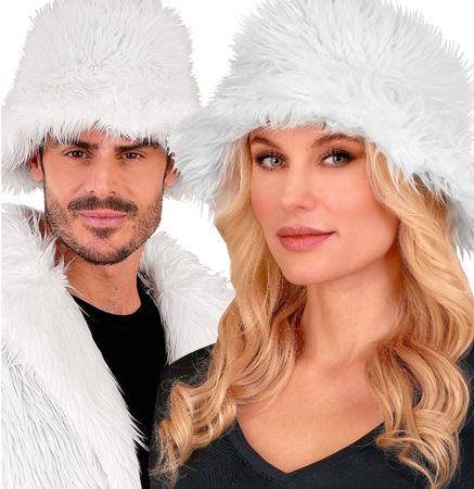 CZAPKA PLUSZOWA BIAŁA