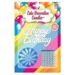 ŚWIECZKI URODZINOWE 16 SZT NIEBIESKIE