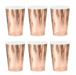 KUBECZKI PAPIEROWE ROSE GOLD 350 ML 6 SZT