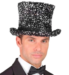 CYLINDER CEKINOWY SREBRNY