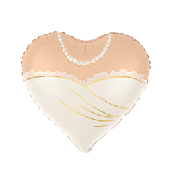 BALON FOLIOWY SERCE PANNA MŁODA 18 CALI 45 CM