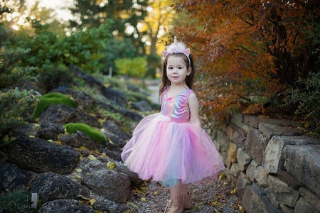 ZESTAW JEDNOROŻEC TĘCZOWY TUTU+OPASKA