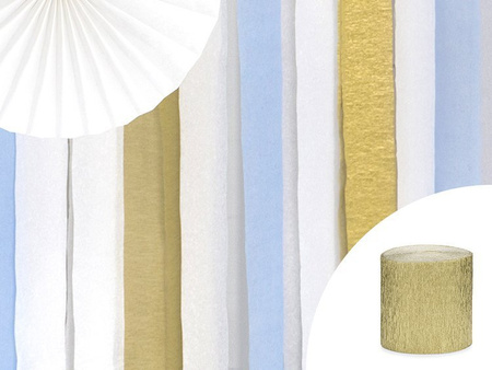 KREPA DEKORACYJNA ZŁOTA, 5cm/10m