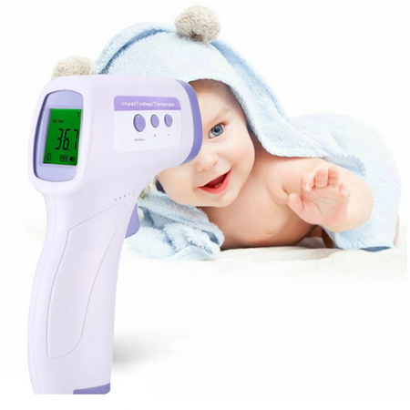 TERMOMETR BEZDOTYKOWY NA PODCZERWIEŃ Z BATERIAMI 