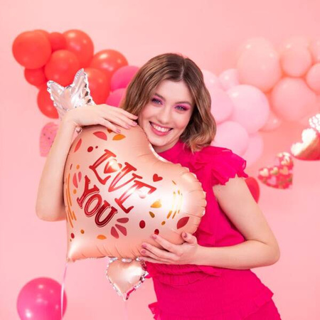 BALON FOLIOWY SERCE ZE STRZAŁĄ 69x54 CM