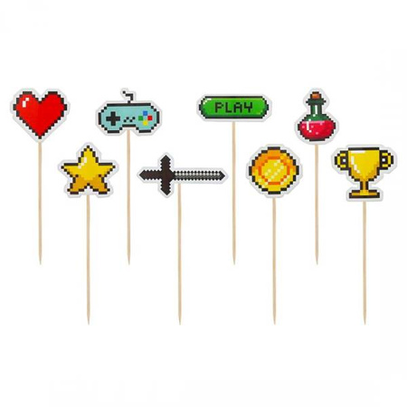 PIKERY TOPPERY PIKSELE 8 SZT.