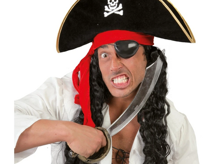 PIRACKA SZABLA I OPASKA NA OKO  47 CM