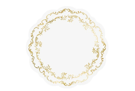 PODKŁADKI POD TALERZE ZŁOTY ORNAMENT 35, 5 CM 6 SZT.