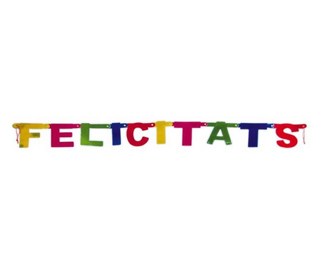 Napis " FELICITATS" rozmiar 11cm x 104 c