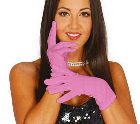 RĘKAWICZKI RÓŻOWE KRÓTKIE 20 CM