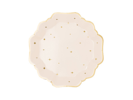 TALERZYKI PAPIEROWE GWIAZDKI 21 CM 6 SZT