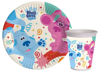 ZESTAW ŚLADEM BLUE TALERZYKI+KUBECZKI