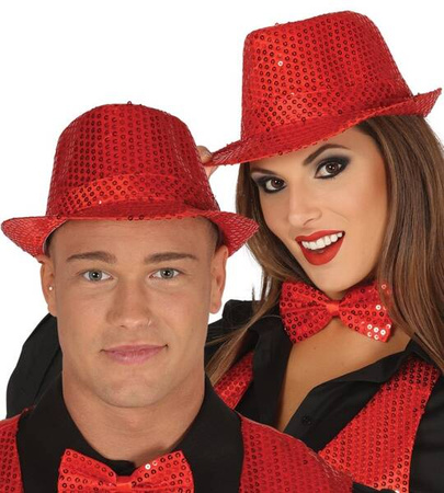 MUSZKA CZERWONA Z CEKINAMI 6X12CM