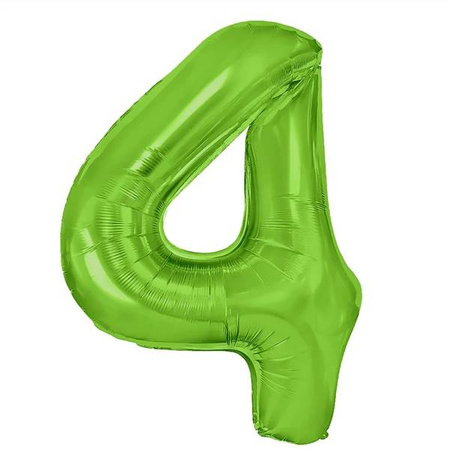 BALON FOLIOWY 100 CM CYFRA 4 ZIELONY