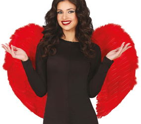 SKRZYDŁA Z PIÓR CZERWONE 80X60 CM