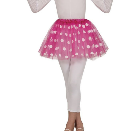 SPÓDNICZKA DZIECIĘCA TUTU RÓŻOWA W GROSZKI